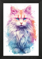 Poster arte gatto persiano