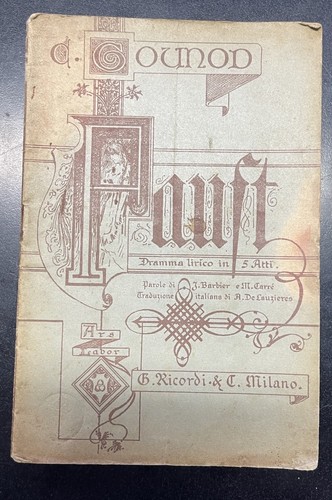 Faust gounod libretto antico - faust,