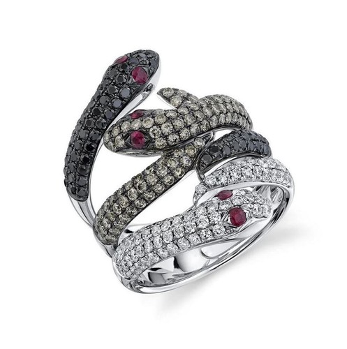 Diamante anello serpente - anello, 3