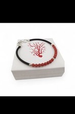 Bracciale Con Corallo Di Sangue E Argento