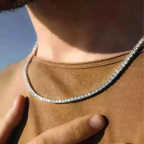 Collana tennis uomo con - tennis,