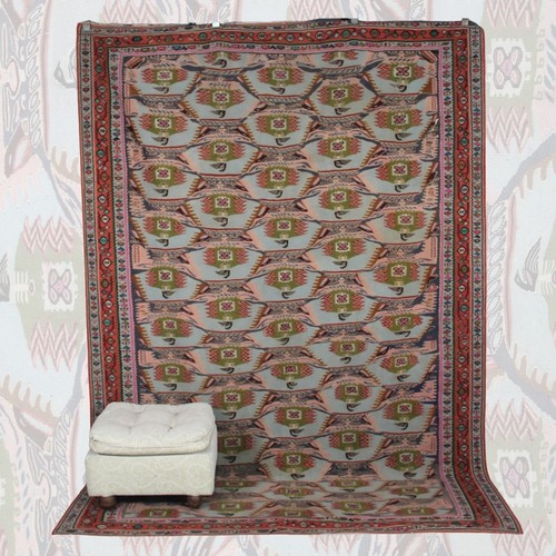 Kilim floreale vintage curato