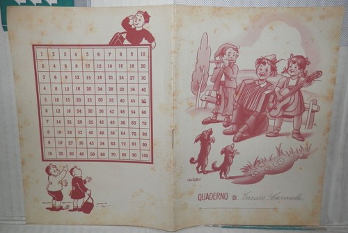 Vecchio quaderno scolastico - quaderno,