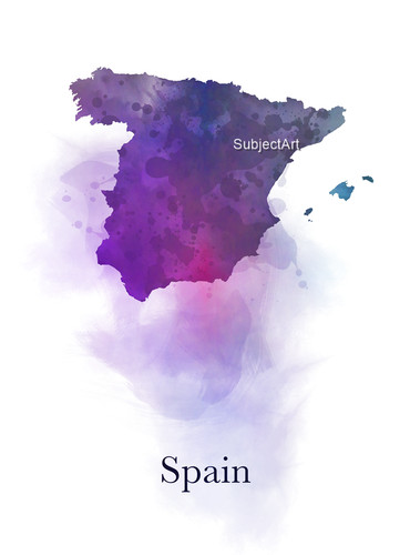 Mappa spagna stampa - mappa,