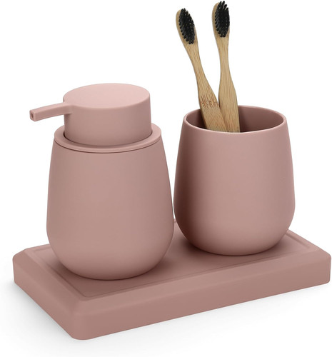 Set bagno rosa dispenser - bagno,