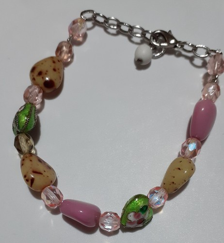 Braccialetto donna con perline - braccialetto,