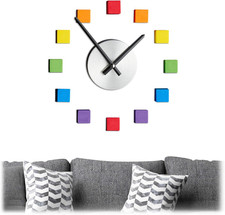 Orologio Da Parete Adesivo, DIY, Grande, Da Muro, Quadrante Arcobaleno, Fai Da T