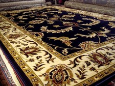 296X200 TAPPETO GRANDE DISEGNO PERSIANO ORIENTALE NAIN BLU ANTICO KERMAN TABRIZ 