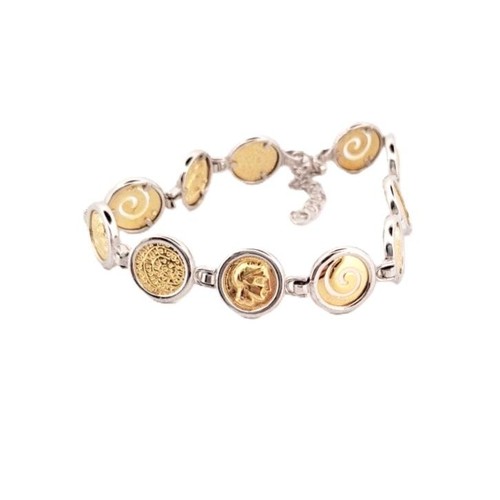 Bracciale maglia motivo - , moneta