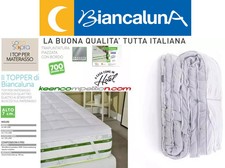 Biancaluna topper per materasso letto matrimoniale in microfibra 700gr/mq h 7cm