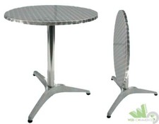 TAVOLO TAVOLINO BAR ALLUMINIO TONDO ROTONDO RECLINABILE 60XH70CM ESTERNO