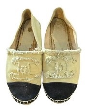 Chanel espadrillas beige nero