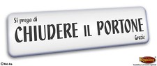 Targhetta adesiva "Chiudere il