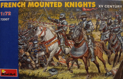 French mounted knights figures - mounted,
