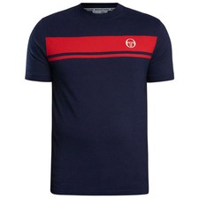 SERGIO TACCHINI "MASTER" T-SHIRT MARITIME BLUE/ADRENALINE RUSH, NEW! MOD-CASUAL