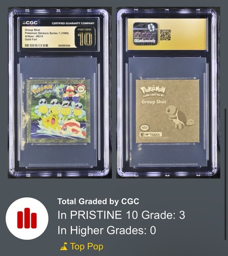 Adesivi cgc pristine 1999 - pristine, 10