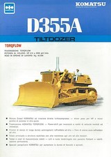 Brochure Komatsu D355A Tiltdozer  da 46 tons. 1974 Giant Ripper 