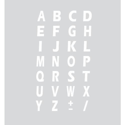 Kit lettere adesive 5x1 - lettere, 1,5x1