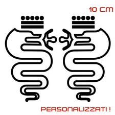 4X Adesivi Biscione Alfa Romeo Giulia Giulietta Mito Stelvio Su Misura