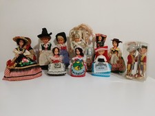 Lotto 13 Bamboline Souvenir Vintage Anni 50-70 Italia, Belgio, Austria, Vaticano