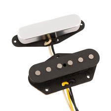 Fender Custom Shop '55/'56 Whiteguard Telecaster Set di pickup a bobina singola (cromo)