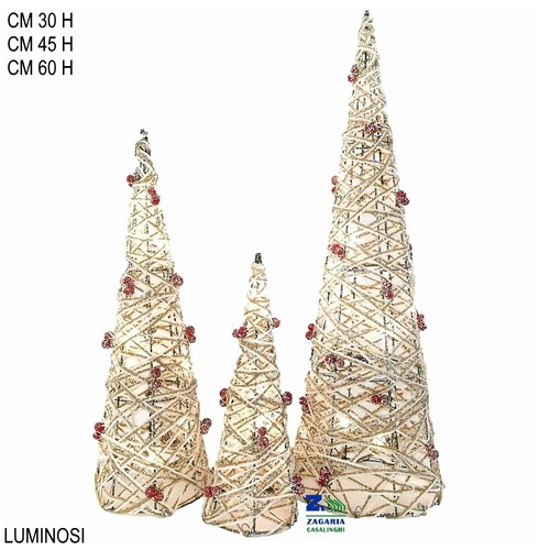 Set coni innevati con - 3, bacche