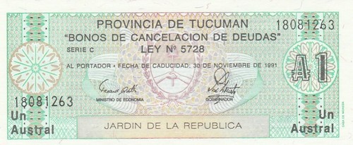 Banconota argentina tucuman - banconota,