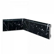 Battiscopa in duropolimero effetto marmo nero marquina 2000x85x12mm