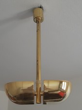 LAMPADARIO marca LUMI PLACCATO ORO, 2 LUCI, STELO 58CM VINTAGE anni 70