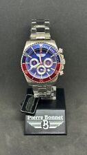 Orologio cronografo Pierre Bonnet 7256E Look Vintage lunetta Pepsi quarzo