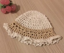 Cappellino neonato, cotone,  uncinetto neonato, crochet berretto, lurex