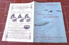 Spartito INNO DEGLI AVIATORI Antonio Meneghetti - PIANOFORTE Anni 30 Fascismo