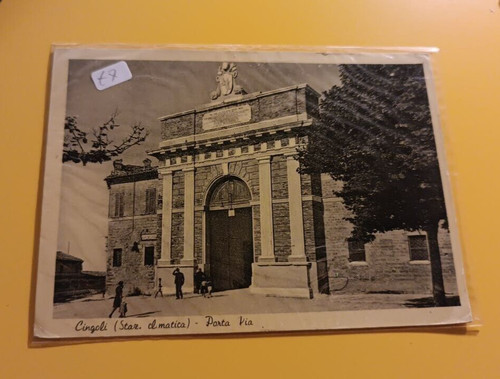 Cartolina antica cingoli porta - antica,