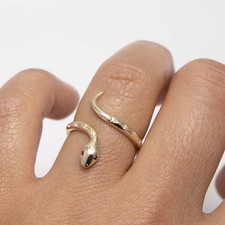 Anello Serpente Lucido In Oro