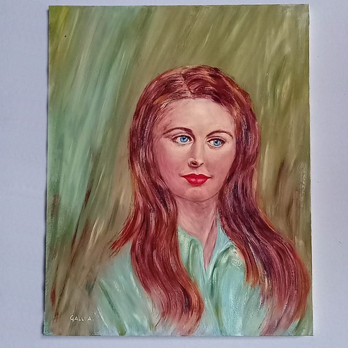 154 quadro volto donna olio - quadro,