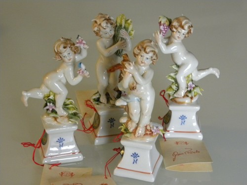 Putti stagioni porcellana - 4,