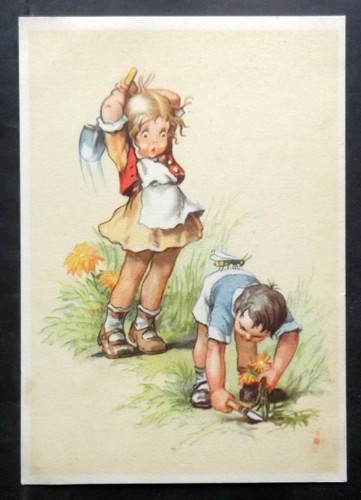 Cartolina illustrata infanzia - cartolina,