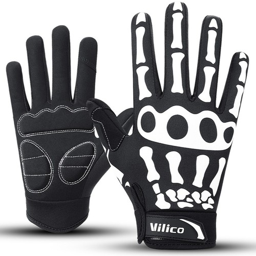 Guanti osso scheletro biker - osso,