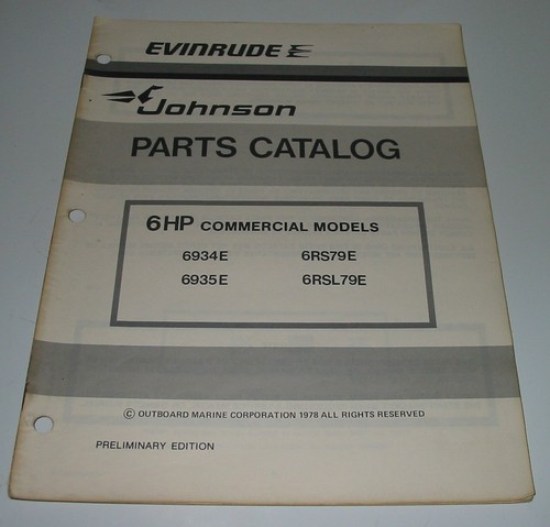 Parts catalog evinrude johnson - catalog,