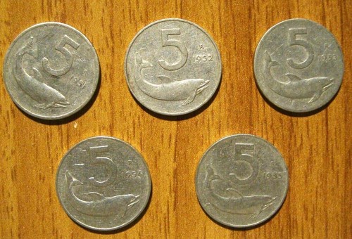 Lotto monete lire anni - 5, 5