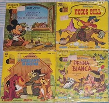 DISNEY LOTTO 4 VINILI LP 45