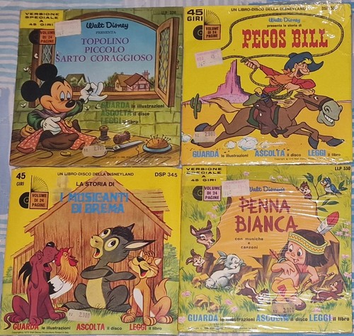 Disney lotto vinili 45 - 4, lp