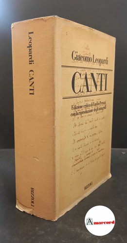 Leopardi giacomo canti - leopardi,