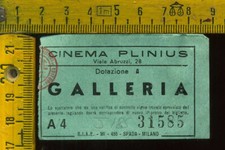 Biglietto Teatro Cinema PLINIUS Milano Viale Abruzzi Galleria j 185