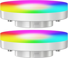 2 Pezzi GX53 LED RGB, Bianco Caldo - Bianco Freddo (2900-6100 K), 6,6 W, 670Lm, 