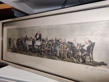 Antica litografia a colori