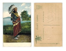 Cartolina Capo Indiano Vintage Illustrato Postale Compagnia #77