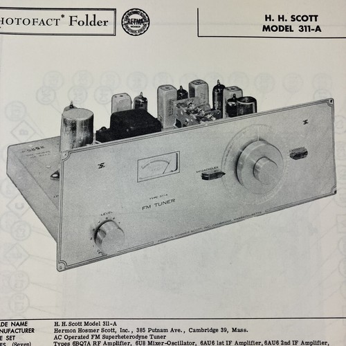 1956 scott radio - scott, 311-a