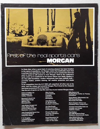 Morgan plus 8 brochure - morgan, &