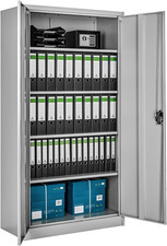 ® Armadio Porte Battenti Con 2 Ante E 5 Ripiani, Mobile Con Serratura Chiave, Ar